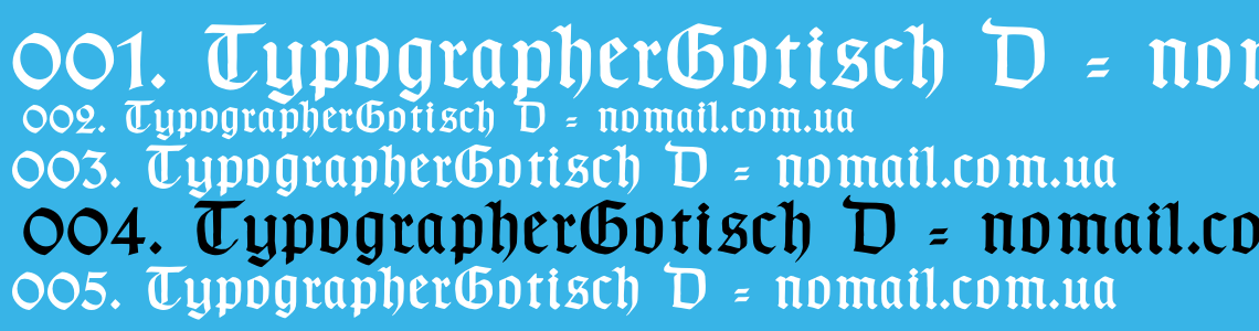 Шрифт TypographerGotisch D