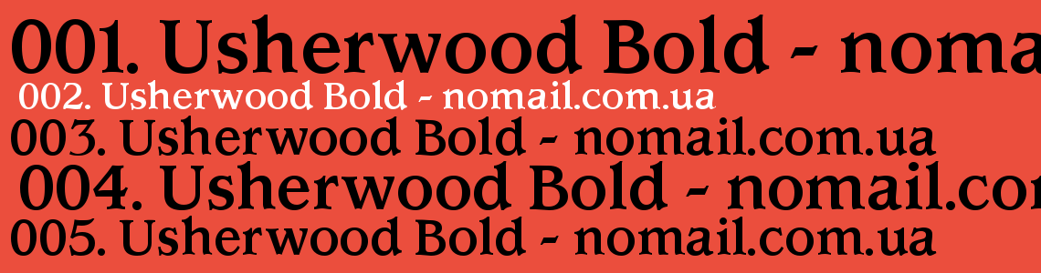 Шрифт Usherwood Bold
