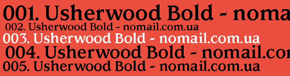 Шрифт Usherwood Bold
