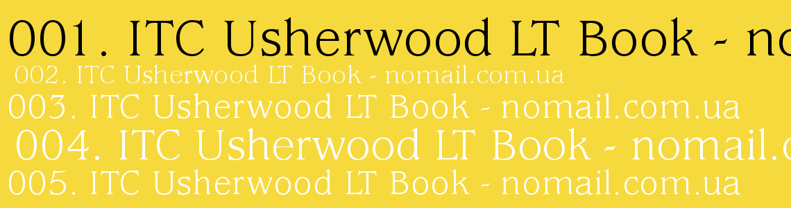 Шрифт ITC Usherwood LT Book