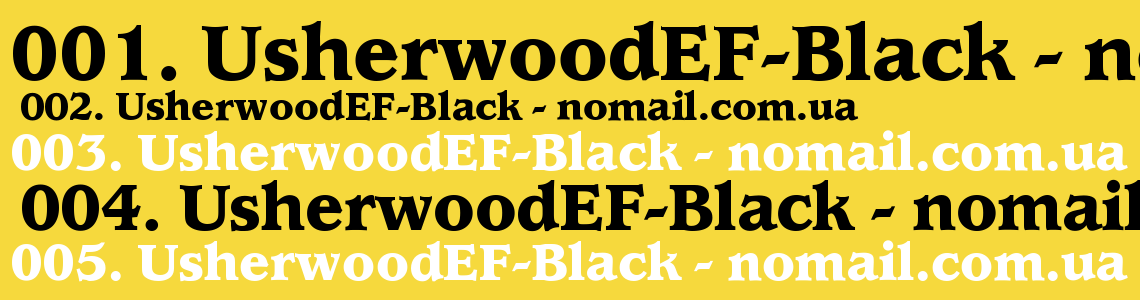 Шрифт UsherwoodEF-Black