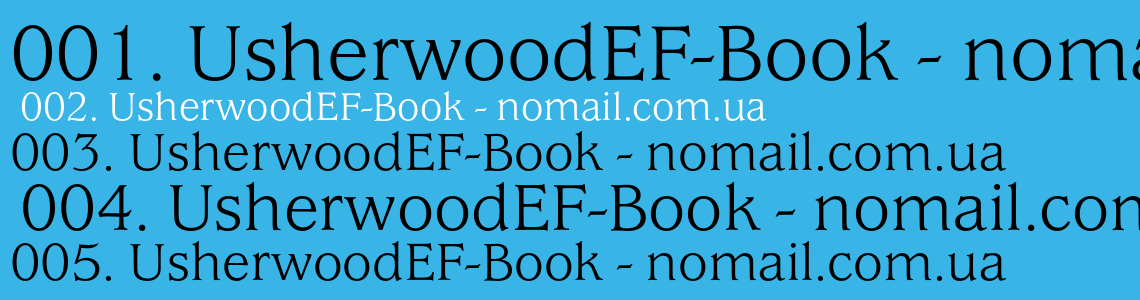 Шрифт UsherwoodEF-Book