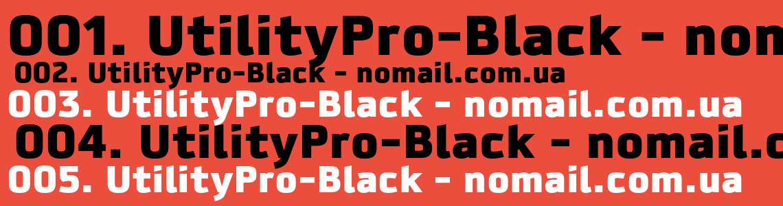 Шрифт UtilityPro-Black