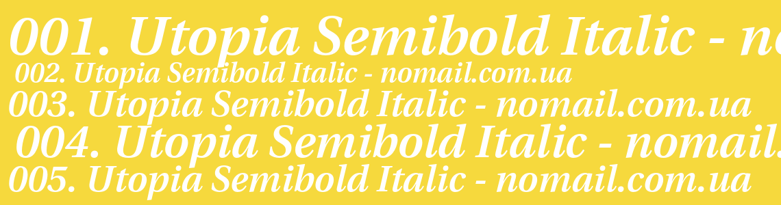 Шрифт Utopia Semibold Italic