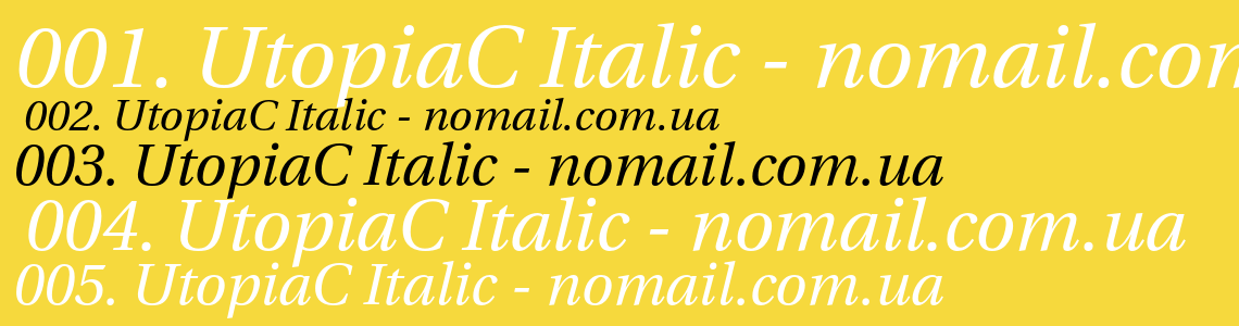 Шрифт UtopiaC Italic