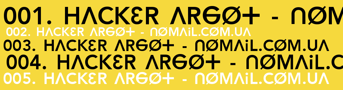 Шрифт Hacker Argot