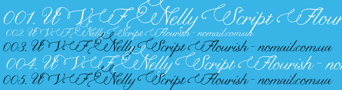Шрифт UVF Nelly Script Flourish