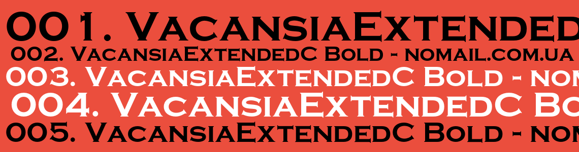 Шрифт VacansiaExtendedC Bold