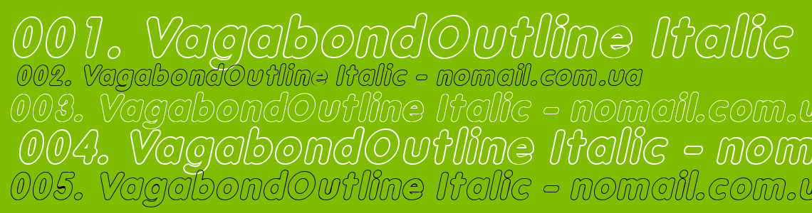 Шрифт VagabondOutline Italic