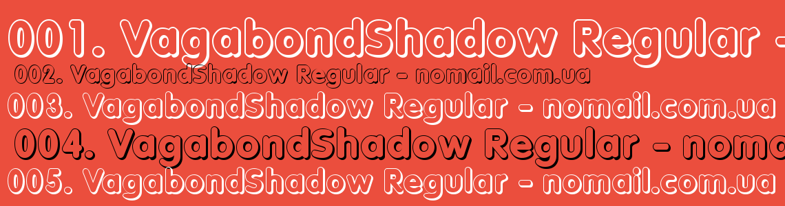 Шрифт VagabondShadow Regular