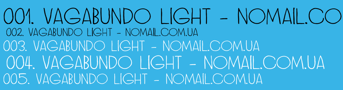 Шрифт Vagabundo Light