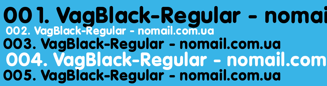 Шрифт VagBlack-Regular