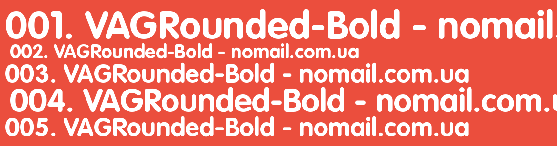 Шрифт VAGRounded-Bold