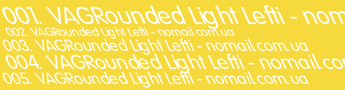 Шрифт VAGRounded Light Lefti