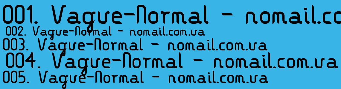 Шрифт Vague-Normal