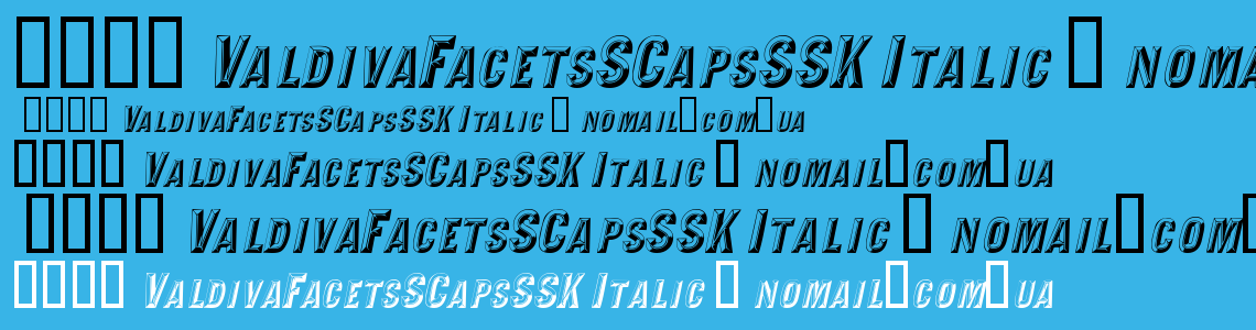 Шрифт ValdivaFacetsSCapsSSK Italic