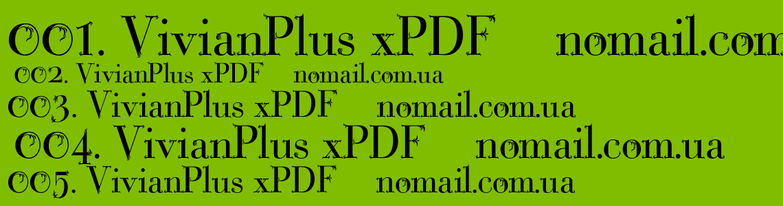 Шрифт VivianPlus xPDF