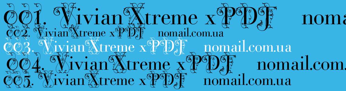 Шрифт VivianXtreme xPDF