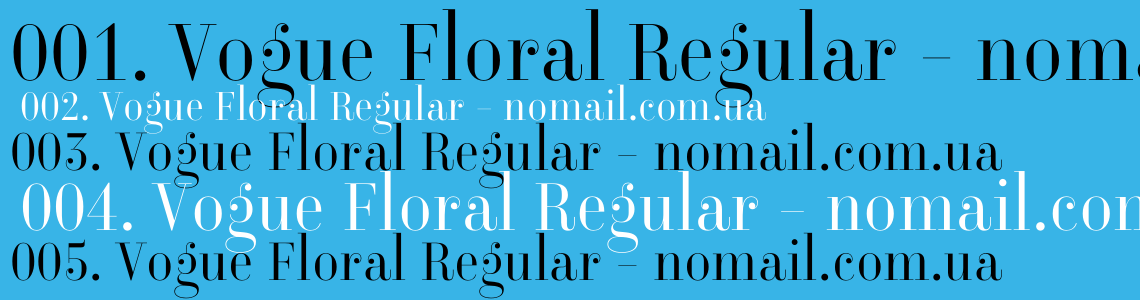 Шрифт Vogue Floral Regular