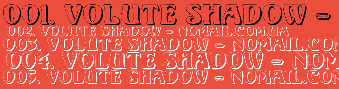 Шрифт Volute Shadow