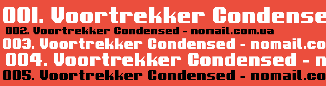 Шрифт Voortrekker Condensed