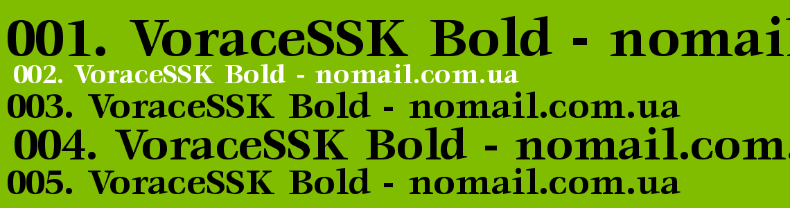 Шрифт VoraceSSK Bold