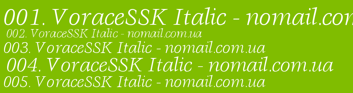 Шрифт VoraceSSK Italic