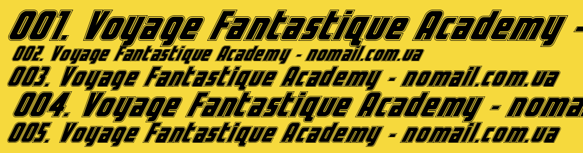 Шрифт Voyage Fantastique Academy