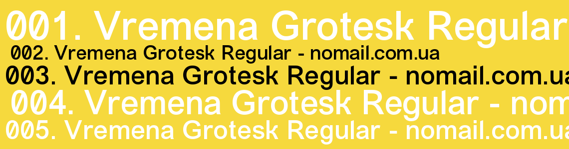 Шрифт Vremena Grotesk Regular