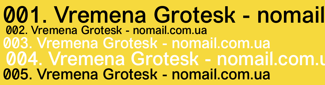 Шрифт Vremena Grotesk