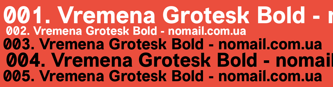 Шрифт Vremena Grotesk Bold