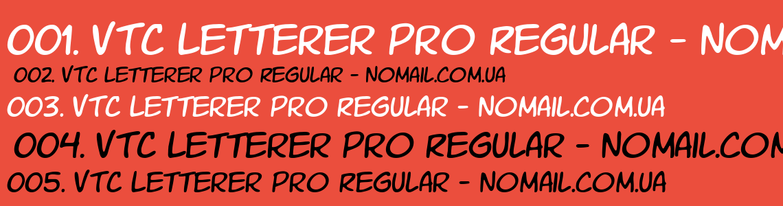 Шрифт VTC Letterer Pro Regular