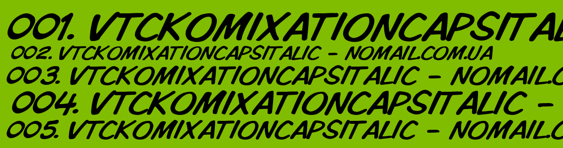 Шрифт VTCKomixationCapsItalic