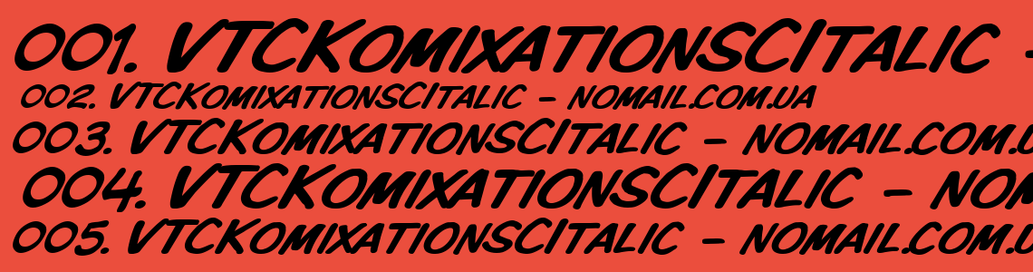 Шрифт VTCKomixationSCItalic