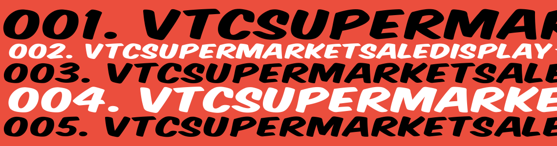 Шрифт VTCSuperMarketSaleDisplay