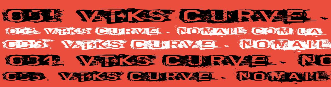 Шрифт VTKS CURVE