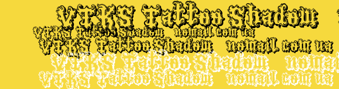 Шрифт VTKS Tattoo Shadow