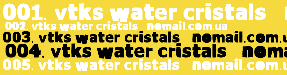 Шрифт vtks Water cristals