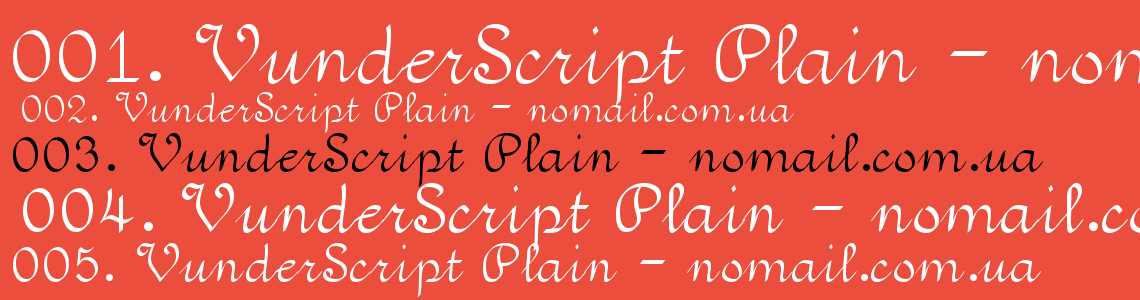 Шрифт VunderScript Plain