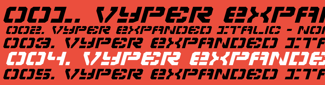 Шрифт Vyper Expanded Italic