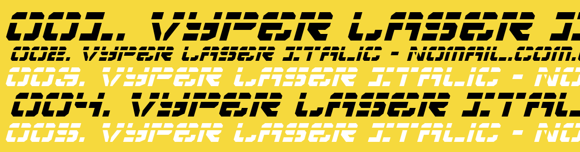 Шрифт Vyper Laser Italic