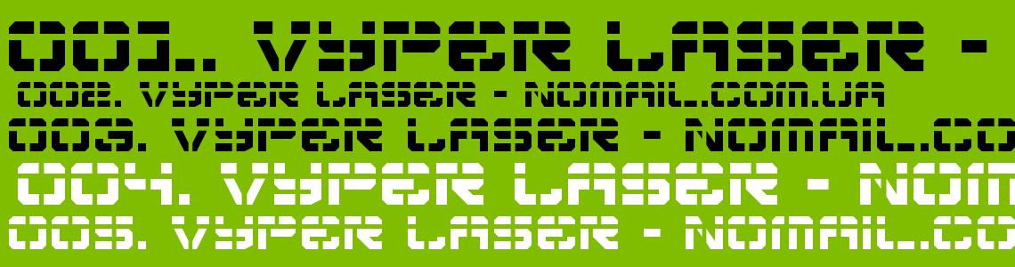 Шрифт Vyper Laser