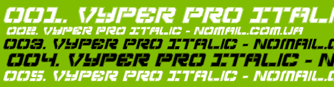 Шрифт Vyper Pro Italic