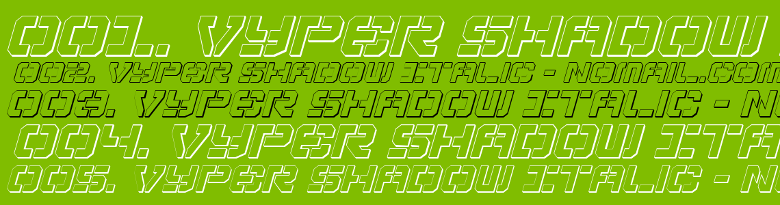 Шрифт Vyper Shadow Italic