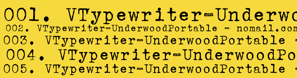 Шрифт VTypewriter-UnderwoodPortable