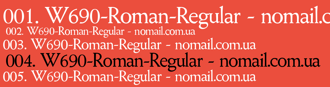 Шрифт W690-Roman-Regular