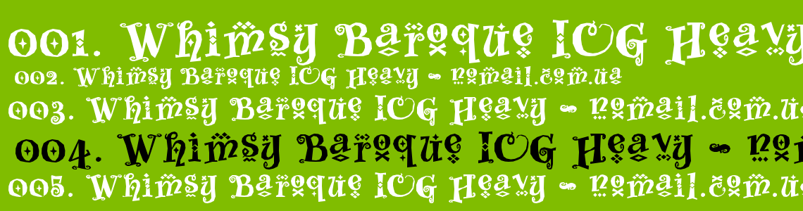 Шрифт Whimsy Baroque ICG Heavy