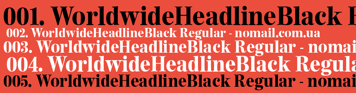 Шрифт WorldwideHeadlineBlack Regular