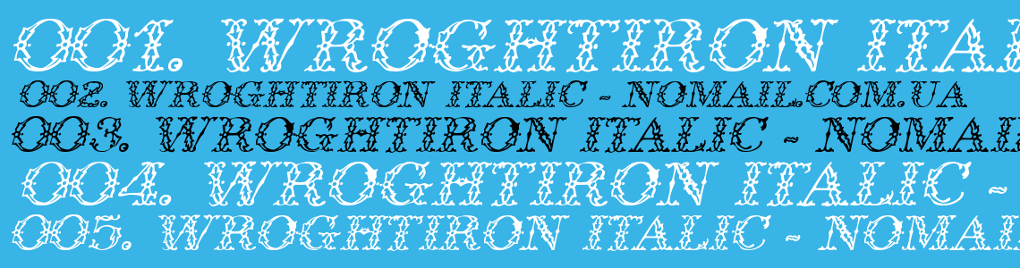 Шрифт WroghtIron Italic
