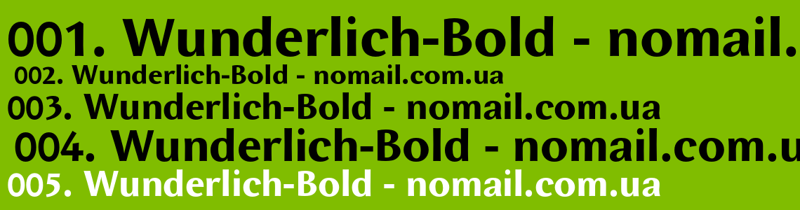 Шрифт Wunderlich-Bold